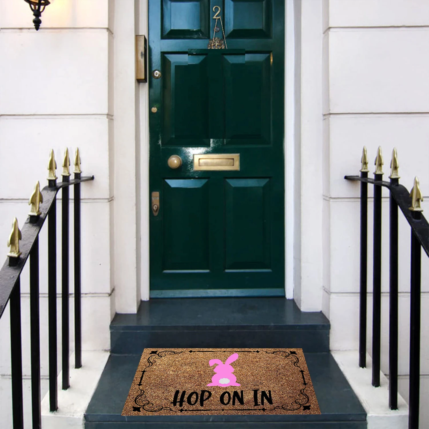 Hop On In EasterDoormat en caoutchouc salle de bain cuisine tapis jardin Garage porte tapis de sol tapis antidérapant tapis d'entrée