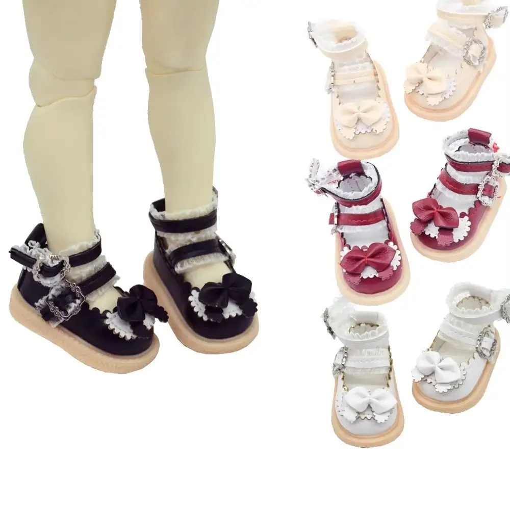 1 Para Skórzanych Butów Skala 1/6 Buty ze Skóry PU Buty Mary Jane Wysokie Trampki Buty dla Lalki BJD Skala 1/6 Buty dla Lalki Cartoon 5cm Mini Buty Sportowe dla Lalki
