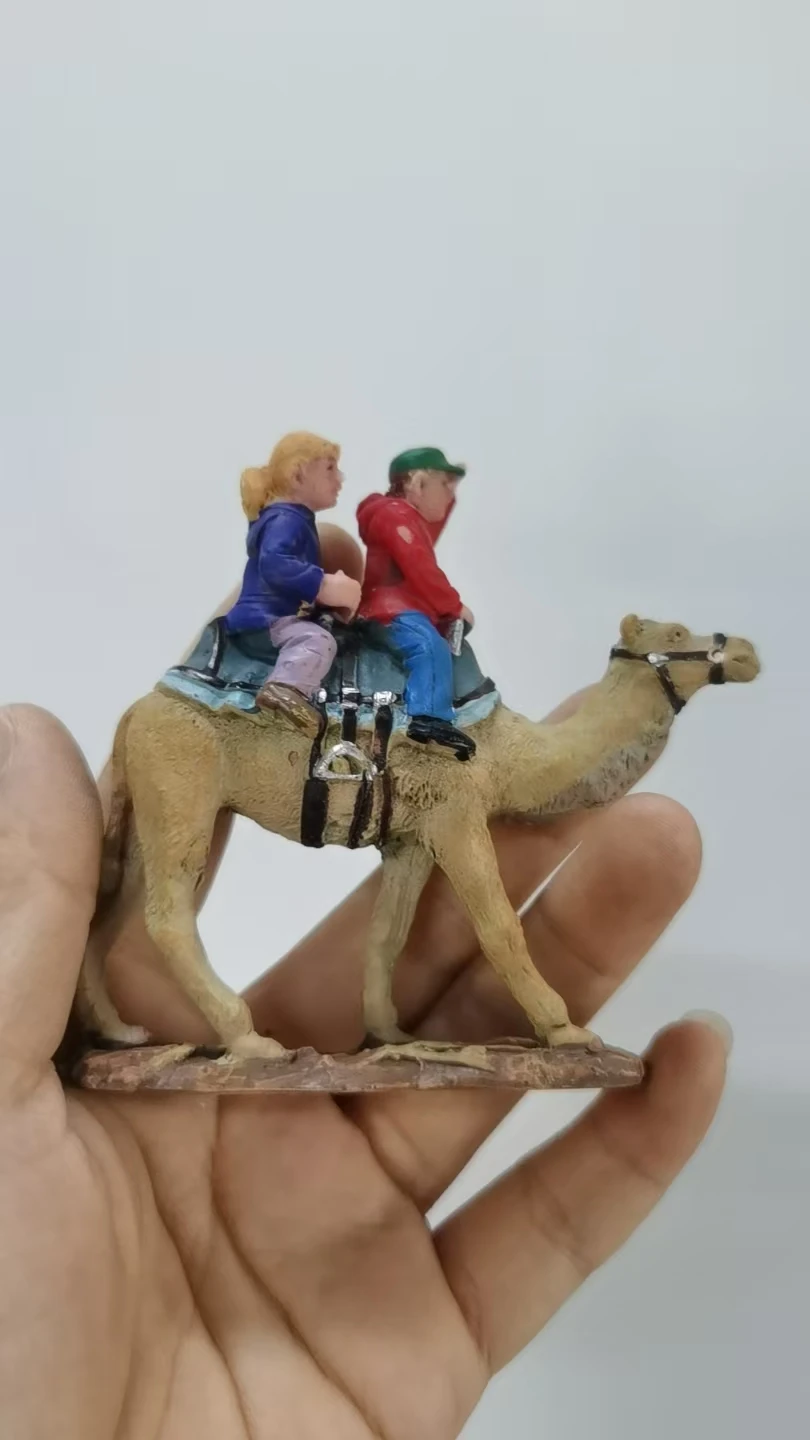 Resin figure mental psychological sand table game box court therapy kid kids on camel