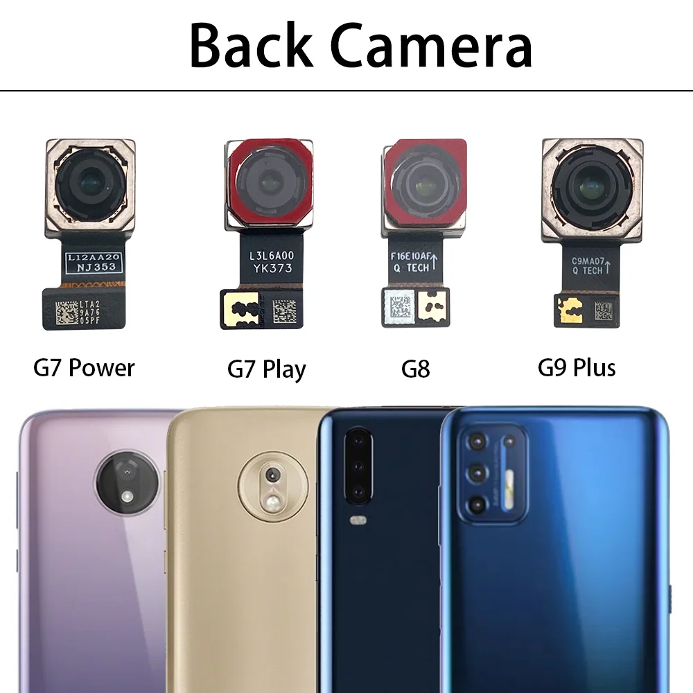 New For Motorola Moto G6 G7 G8 G9 Play Plus Power Front Camera Flex With Back Rear Camera Module Flex Cable