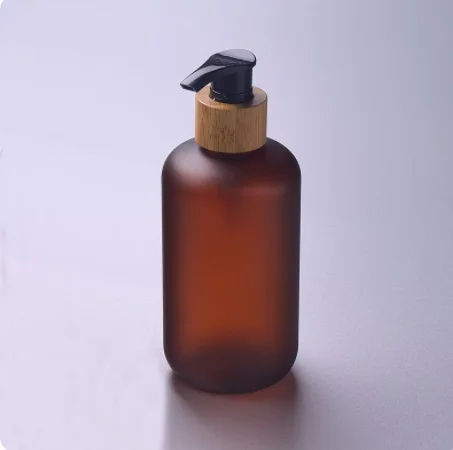 100pcs 30ml frosted clear glass bottle with bamboo spray lid