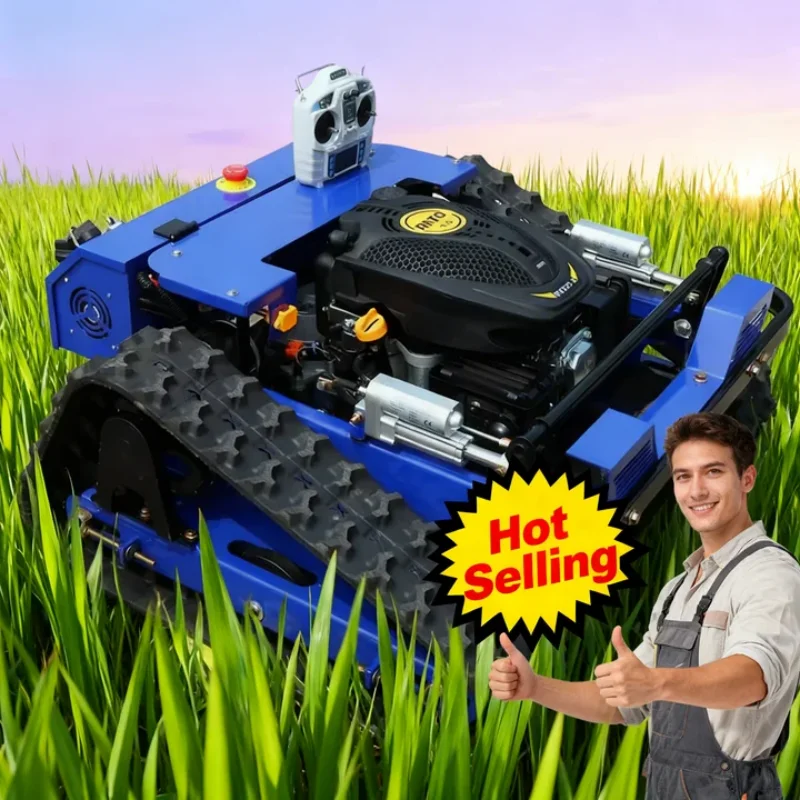 

Customized Electric Start All-Terrain 360° Rotating Remote Control Crawler Mower for Household Lawn Garden Shrub Maintenance