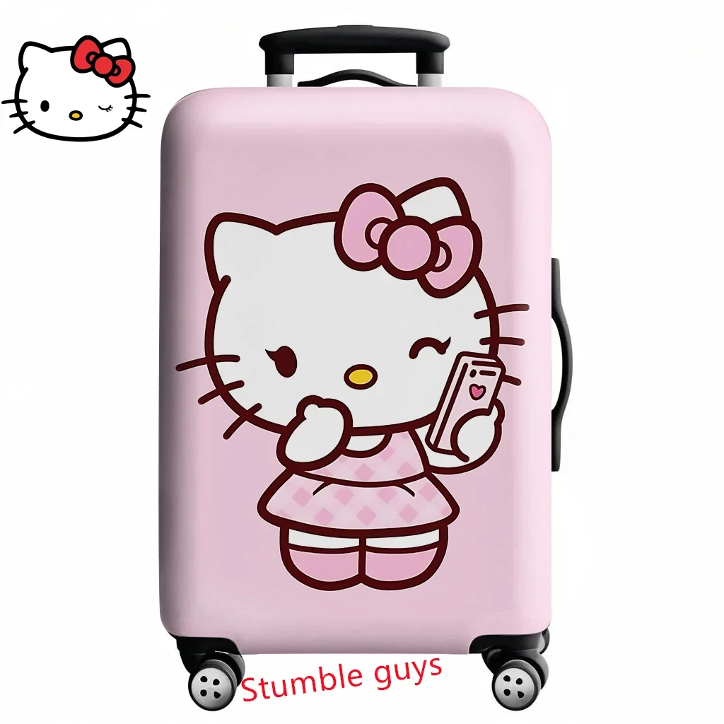 

Kawaii Hello Kitty Suitcase Cover Travel Protector Fits 18-32 Inch Luggage Anime Style