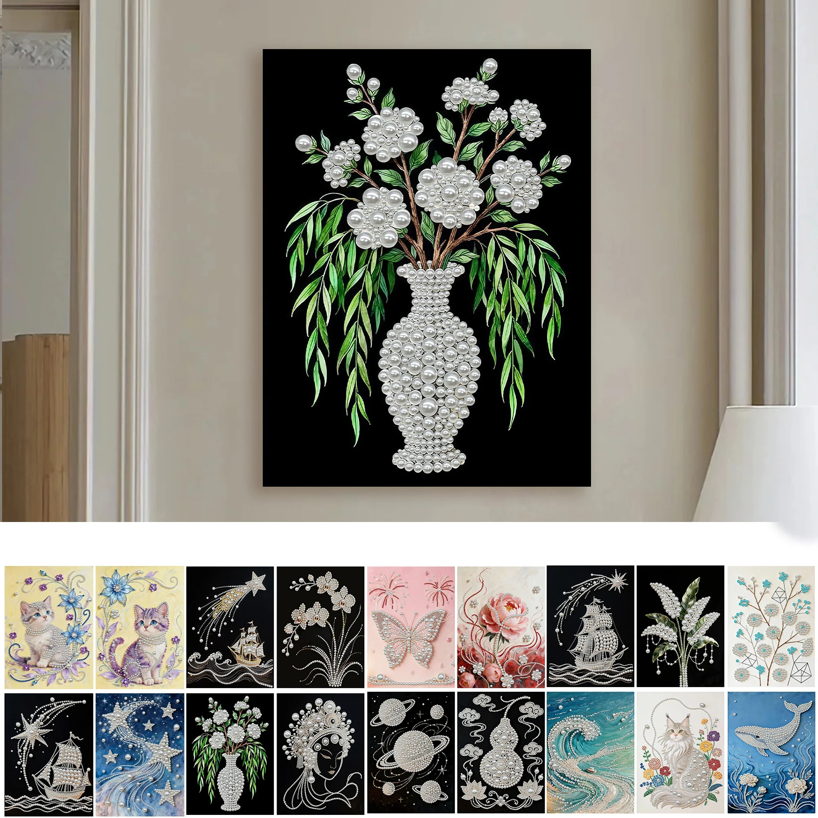 

DIY жемчужный драгоценный камень, наборы алмазов для рисования с рамкой, 30x40 см, алмазная живопись, драгоценный камень для взрослых/початковцев, идея подарка, домашний декор