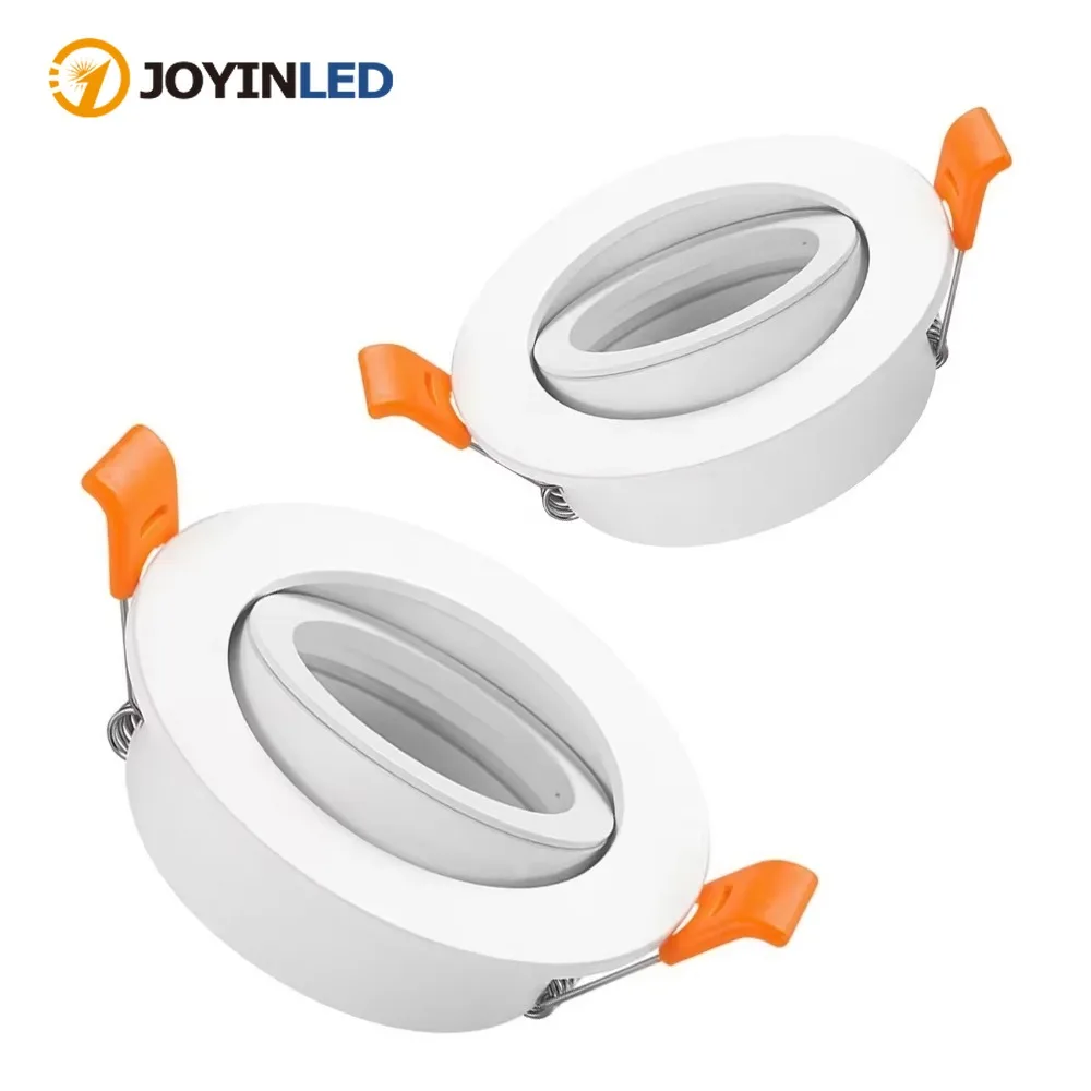 1/10PCS Round Led Recessed Spotlight Downlight Holder for MR16/GU10 Bulbs Ceiling Light Fixture Frame Black White Silver