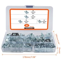 80 Uds. Clip en U automotriz, juego de tuercas en U, tuerca en U M4 M5 M6 M8 para Interior del Panel de la puerta del tablero, motocicleta del coche