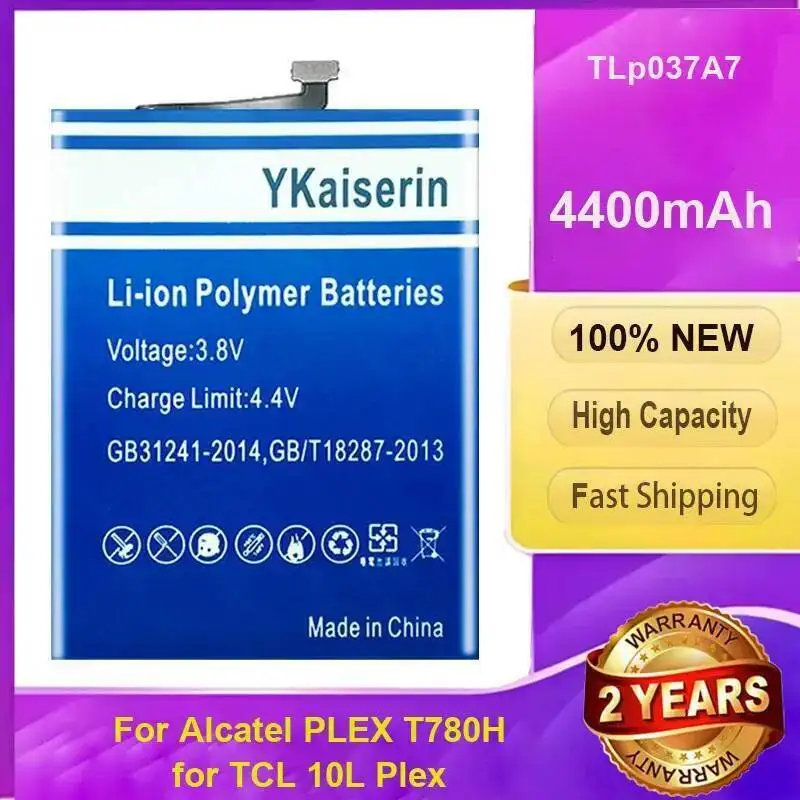 

Tlp037a7 Mobile Phone Battery Replaceable For Alcatel Plex T780H Tcl 10L High Performance 4400Mah