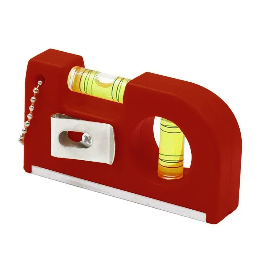 2In1 Mini Pocket Level With Metal Chain Hook For Determining Horizontal Vertical Key Chain Level Woodworking Tools Leveller