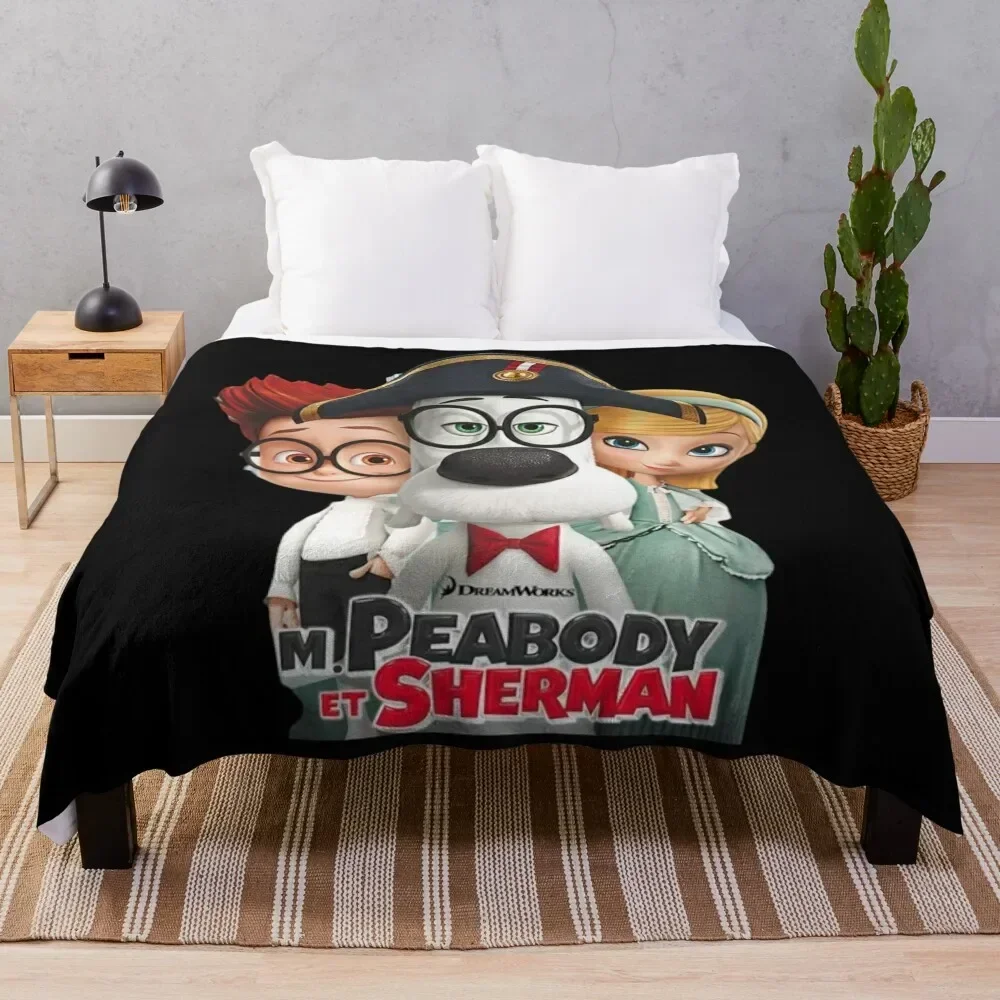 

Mr Peabody And Sherman Throw Blanket Winter beds Bed Fashionable Plush Flannel Fabric Blankets