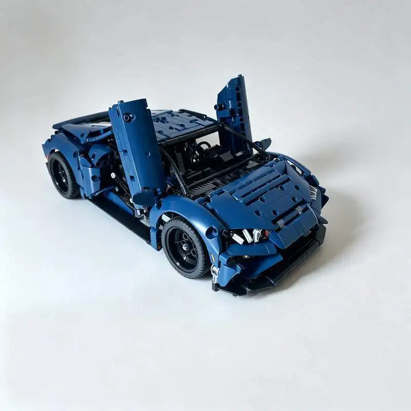 1264PCS Technical Super Racing Car Building Blocks Sports Vehicle Model Custom Puzzle DIY Assembly Steering Function Toy Gift