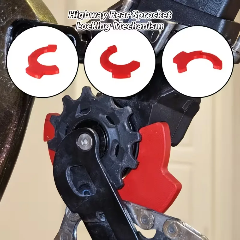 2pcs Road Bike Rear Derailleur Lockring Guide Pulley Front Lock Release for Chain Tension Rear Wheel Quick Release Tool