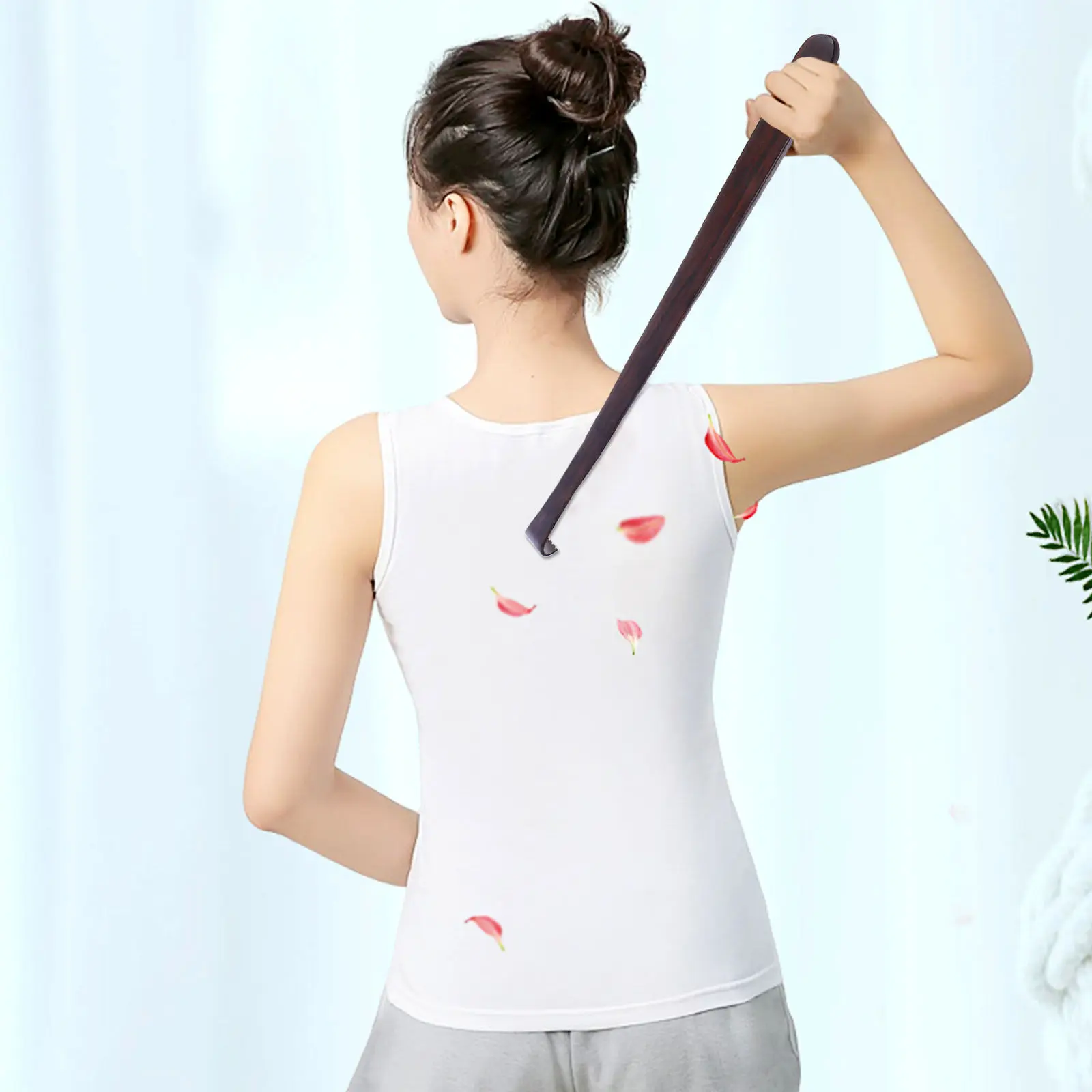 2Pcs Solid Wood Back Scratcher Lightweight Portable Back Massager for Itch Relief Ergonomic Design Hanging Hole Included