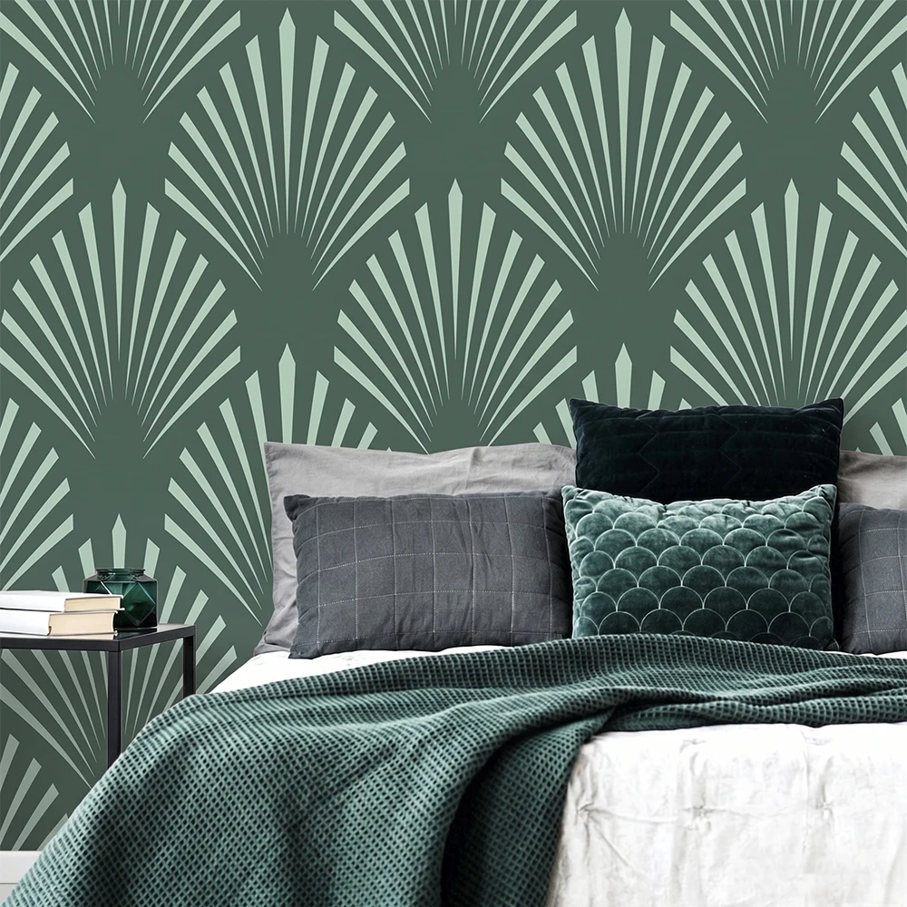 

Large scallop stencils for wall painting Wall Stencils Paint Custom plaster templates for Reusable Home De