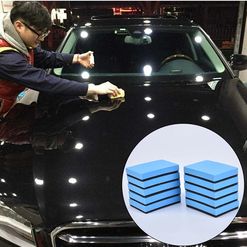 

10 * автомобильная керамическая губка для покрытия стекла нано воск аппликатор для покрытия полировальные подушечки губка щетка стекло ластик чистка