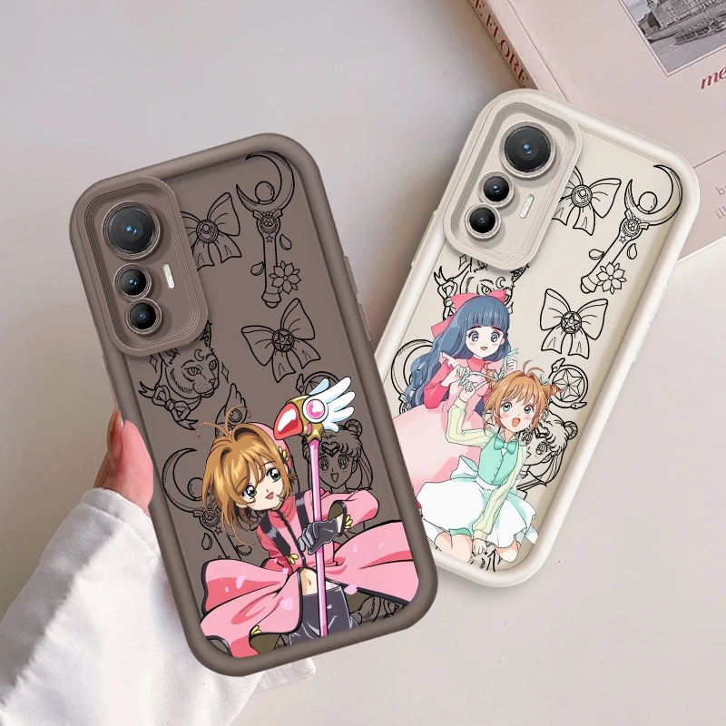 C-Cardcaptors Sakuras Cartoon For Xiaomi 12T 11 Lite Poco F5 F4 F3 F2 M3 Pro X5 X4 X3 GT 4G 5G Eye Ladder Cover Capa Fundas