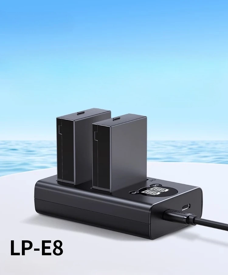 

1140mAh Camera Battery Lp-e8 Suitable for EOS 550D 650D X7i X6 X6i X4 T2i T3i T5i DSLR Digital Charger Mirrorless Camera Battery