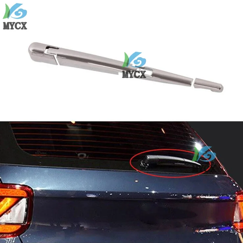 For Hyundai Venue 2019 2020 Chrome Rear Window Rain Wiper Arm Blade Cover Protector Bezel Trim Molding Frame Styling