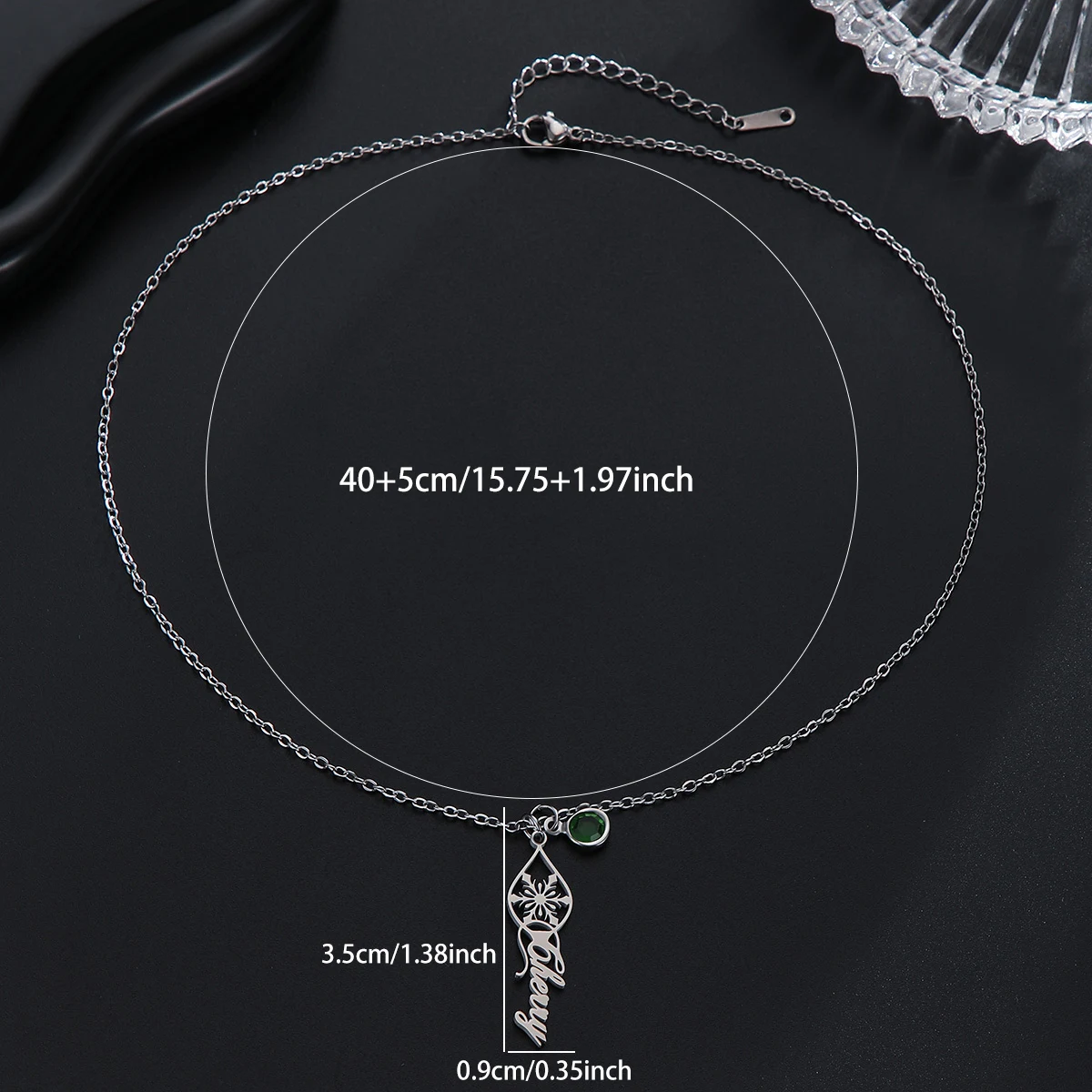 

Ожерелье со снежинками из нержавеющей стали на заказ, женское модное ожерелье с подвеской