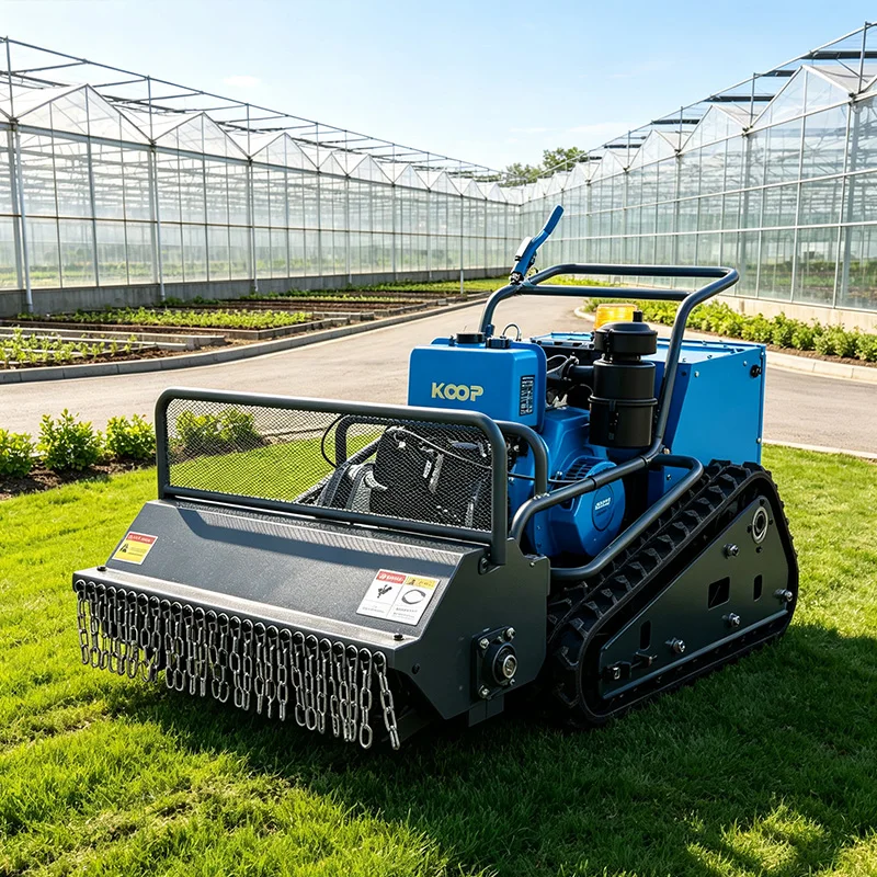 Multi Purpose Remote Control Track Lawn Mower SAAO for Garden Farm Orchard Park and Large Area Grass Cutting