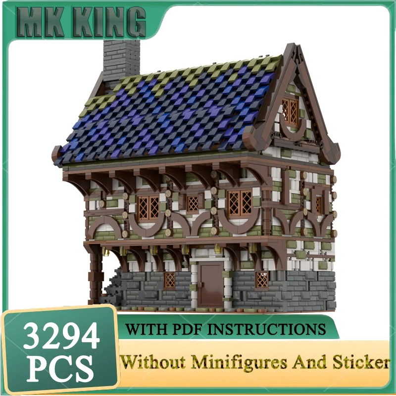 

City Street View Model Moc Building Blocks Medieval House/Bar/Inn Model Technology Bricks DIY Famous Scene Assembly Toys Gifts