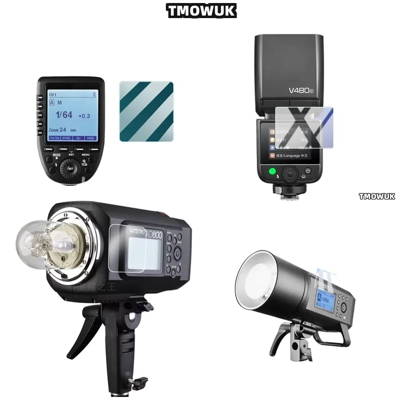 

Anti - Glare Tempered Glass For Godox X3 V100 V1 Pro AD600BM V860 III V850 III TT685 II V480 Flash Light Full Screen Cover Film