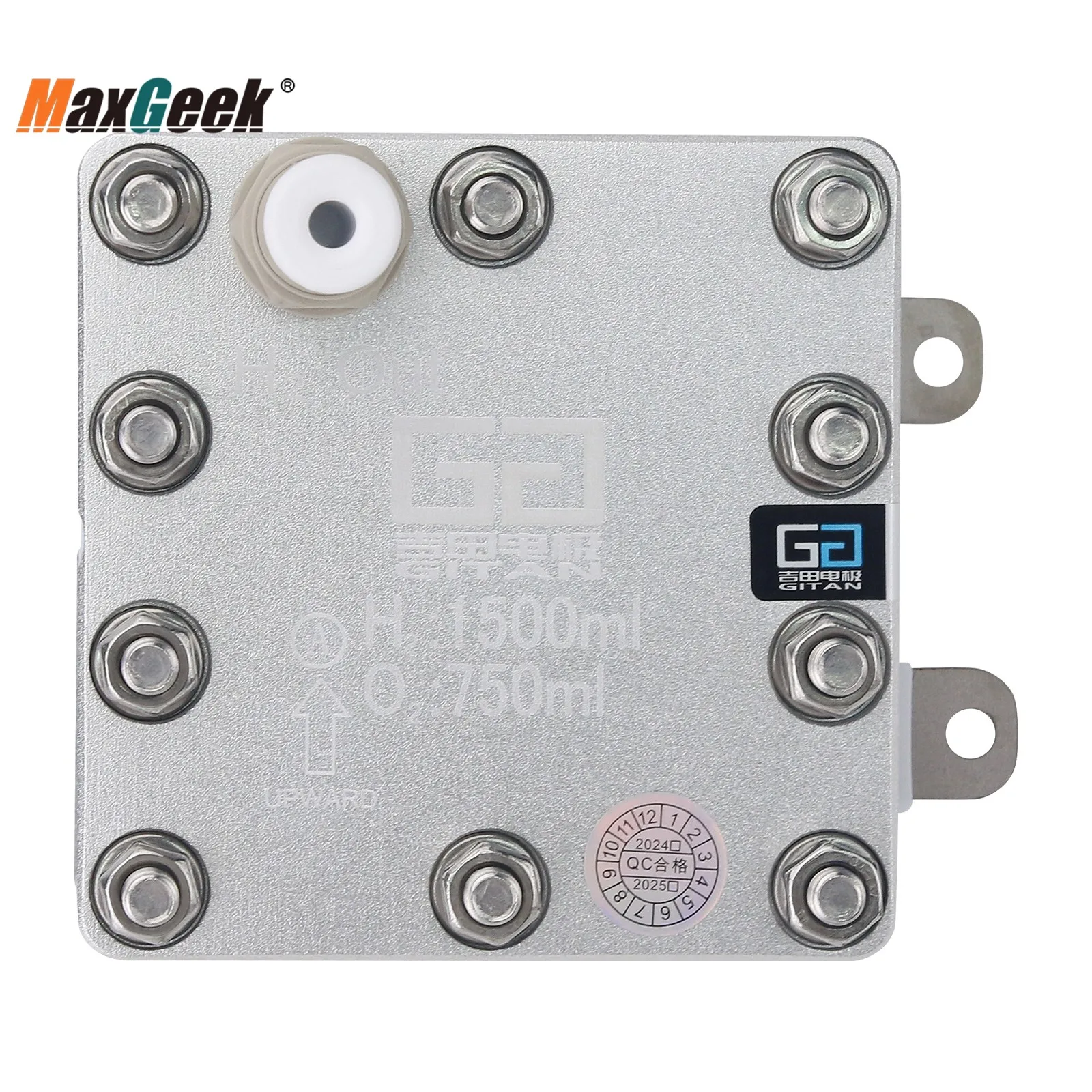 Maxgeek GT-A1500-6250 60ML-1500ML Electrolytic Cell Module PEM Hydrogen Generator for Pure Water and Distilled Water