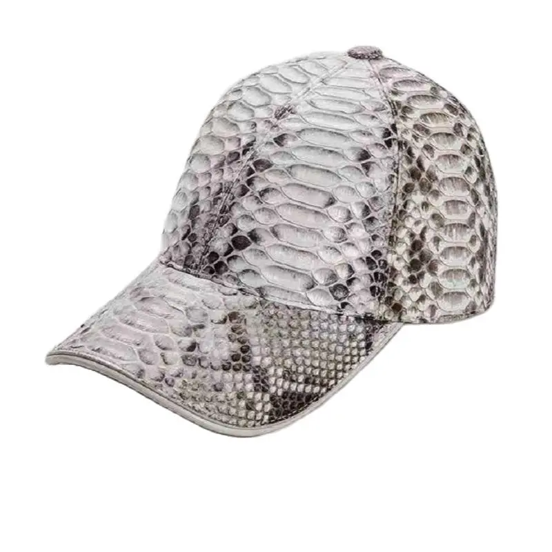 

2024 new arrival Real python skin baseball cap Genuine leather sun hat PDD003