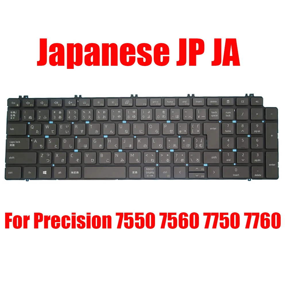 

Japanese JP Laptop Keyboard For DELL For Precision 7550 7560 7750 7760 JA Black Without Backlit New