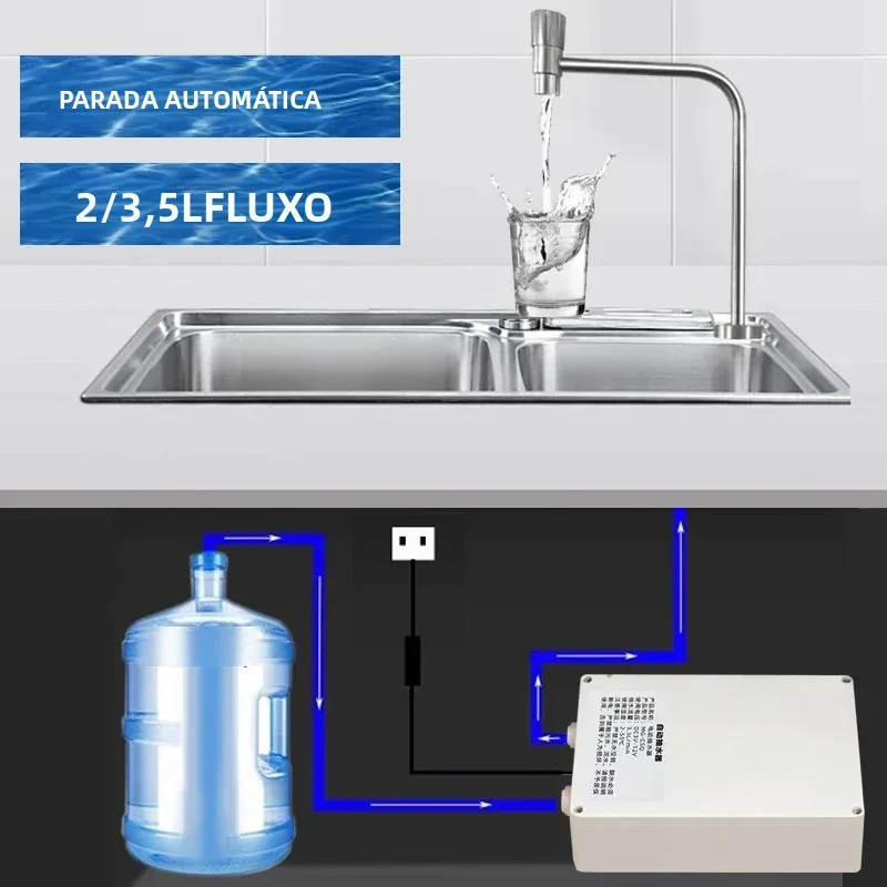 Bomba de água elétrica 12v para sistema de distribuição de água de caravana 2l/min 3.5l/min bomba de sucção automática de torneira de cozinha para cozinha