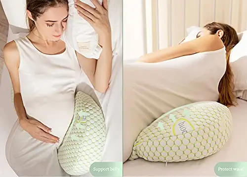 Soft Pregnancy Pillow U-shaped Pregnant Body Pillow for Side Sleep Maternity Lumbar Support Detachable Adjustable Washable