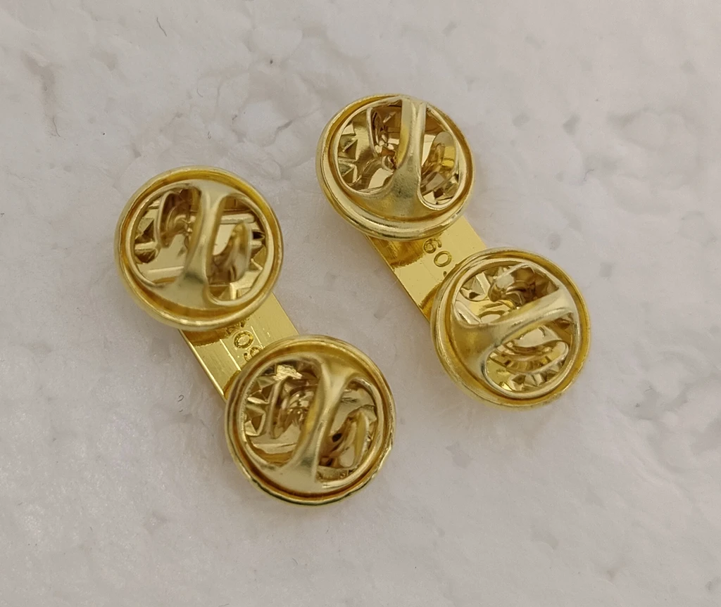 زوج صغير من الجيش الأمريكي ضابط ملازم ثاني رتبة التلبيب شارة شارة إعادة تمثيل العسكرية