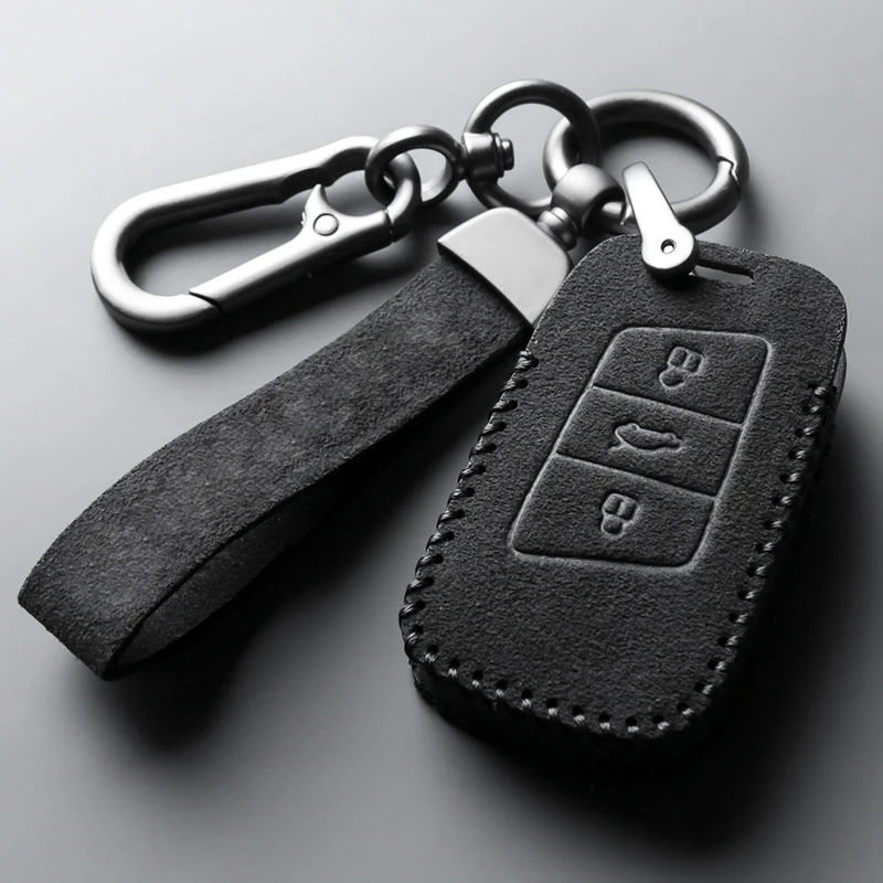 Luxury Suede Car Remote Key Case Cover  For VW Volkswagen Golf 7 MK7 Tiguan MK2 for Seat Ateca Leon FR 2 Ibiza Skoda Octavia Key