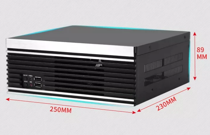 Mini Wall-Mount Industrial Chassis, Aluminum Panel, 17×17 Motherboard,8 COM Ports, Full Height Card Support