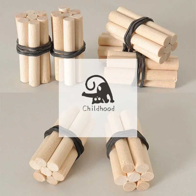 5 bundels poppenhuis simulatie mini brandhout model poppenhuis camping scène decoratie 1/12 poppenhuis accessoires speelgoed