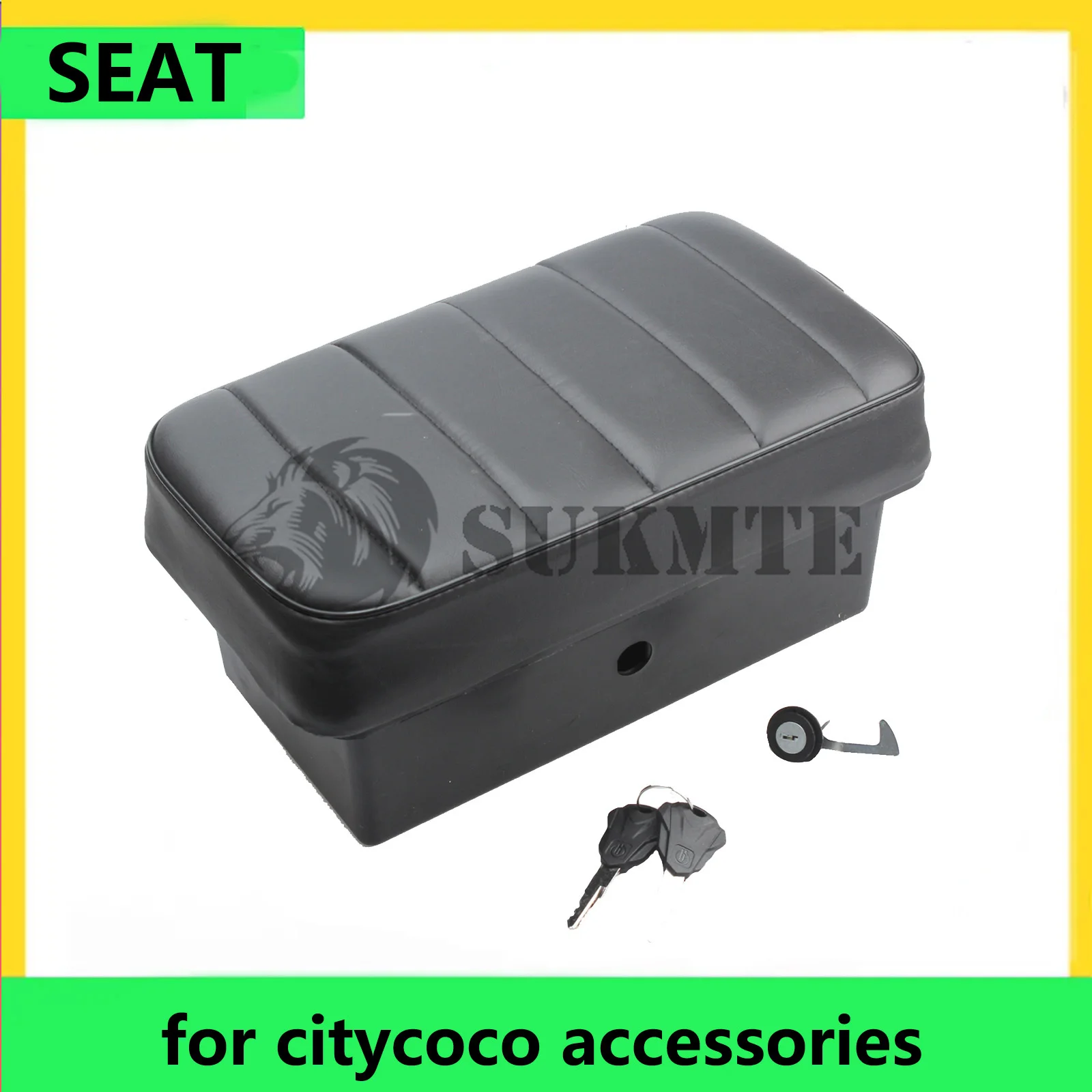 Cushion Box Seat Box Seat Bucket Cushion Storage Box with Door Lock for Citycoco Electric Scooter Modification Accessories Parts