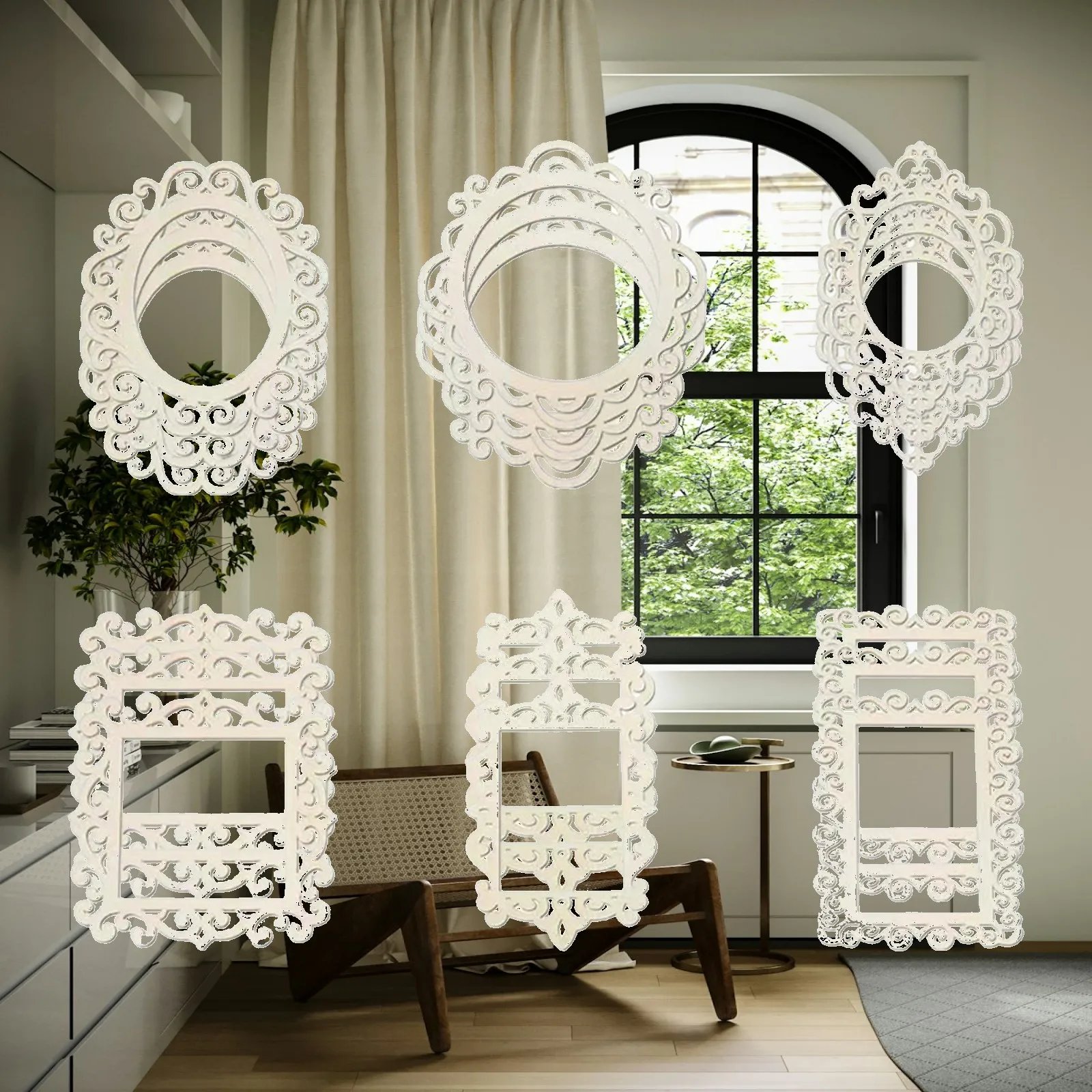 18 Pieces Decorative Photo Frames Supplies Wooden Scrapbooking Planner for Birthday Home Decor Cardstock Background Card Making