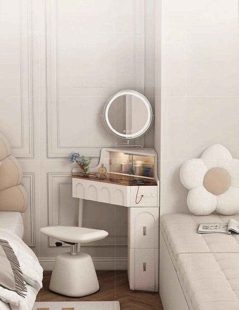 French 60cm corner locker integrated bedroom corner right angle makeup table