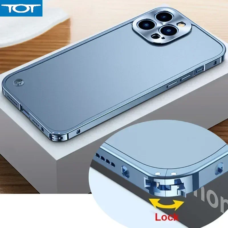 

Матовый чехол Armor Metal Frame для iPhone 13 14 15 16 Pro Max 12 Mini 14 Plus 15Pro 14Pro IPone 16Pro I Задняя крышка телефона