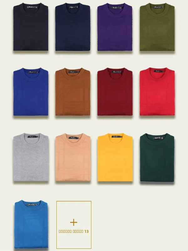 Ouglo الرجال محبوك رداء علوي من الصوف عادية جولة Ne البلوز Faionable الخريف الشتاء مستقيم قطع طويلة Sve الحضرية Sle #4