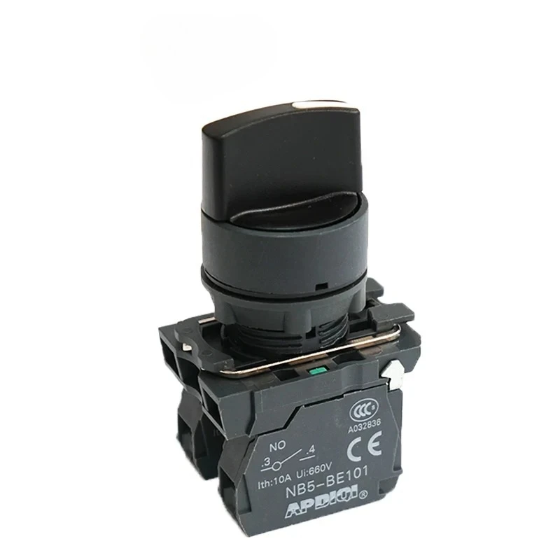 1Pcs/XB5/2/Gear/3/Position/Plastic/Knob/Self/Locking/Reset/Selector/NC/NO/Standard/Handle/Push/Button/Switch/22mm/AD33/AD21/ZB5