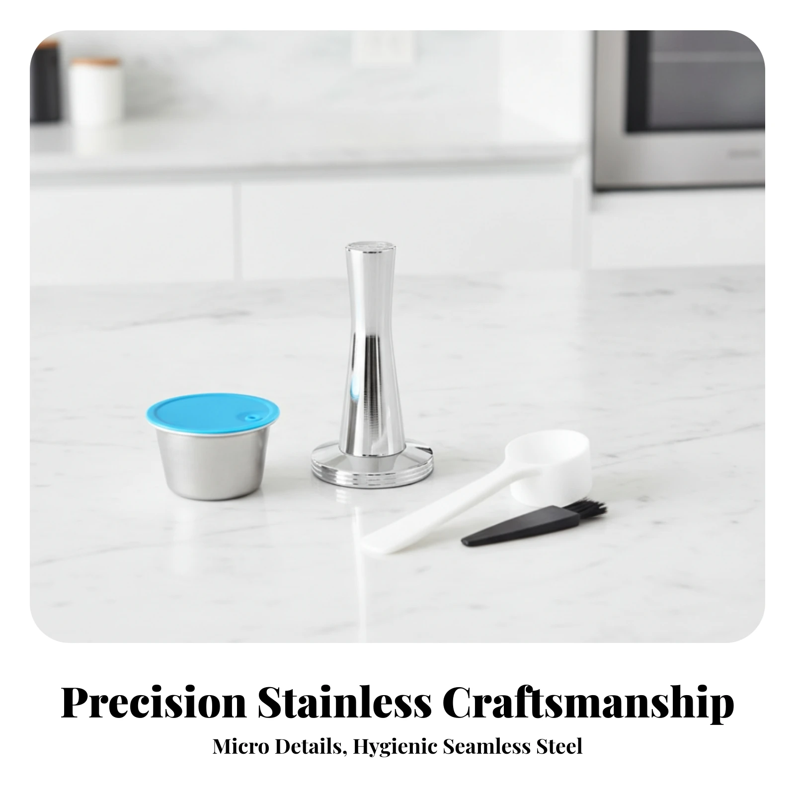 Reusable Coffee Capsule Compatible Reusable Coffee Pod Food-Grade Fresh for Home Baristas, Kitchen, Office