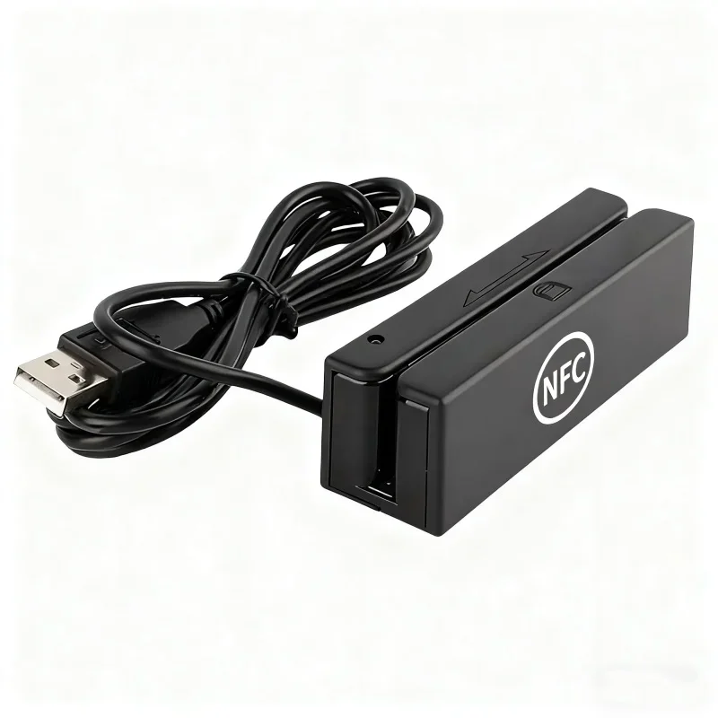 MSR90 3tracks Magnetic Stripe Card Reader Only NFC RFID Plug And Play Contactless Mini USB Swipe Magstripe Card Reader
