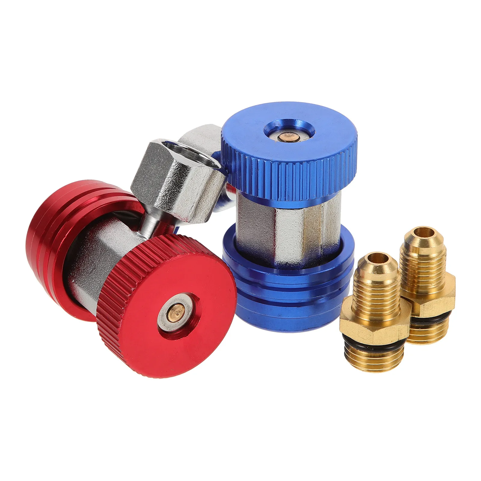 

4pc Quick Connectors For Car Air Conditioning Copper Refrigerant Adapter Kit Fast Installation Enhanced Cooling Performance