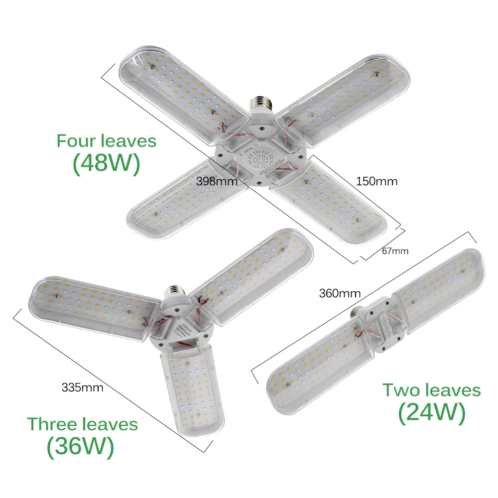 24 واط 36 واط 48 واط الطيف الكامل SMD2835 LED ضوء نمو النبات مناسبة لزهرة النباتات الداخلية ونمو ضوء الفناء #5