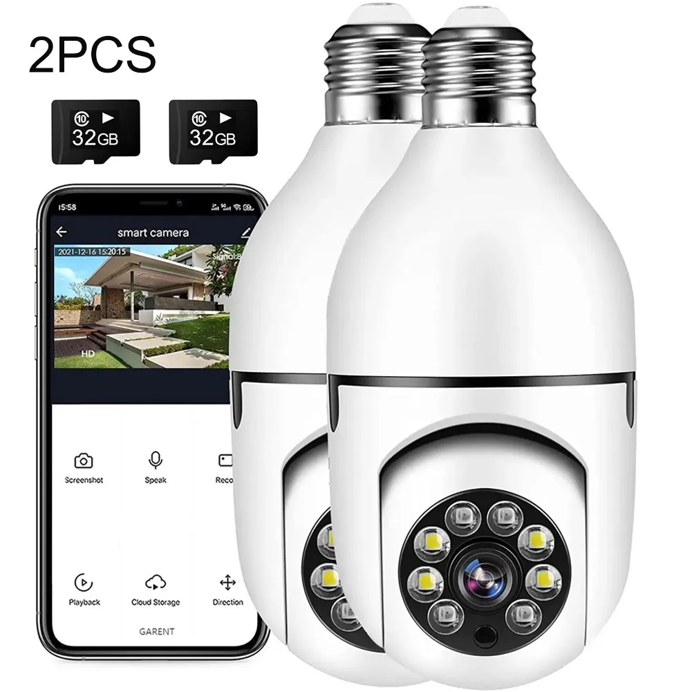 Brand New Bulb Camera 1080P 360 Degree Rotation Baby Surveillance For Indoor Outdoor Plastic Brand New Bulb Camera