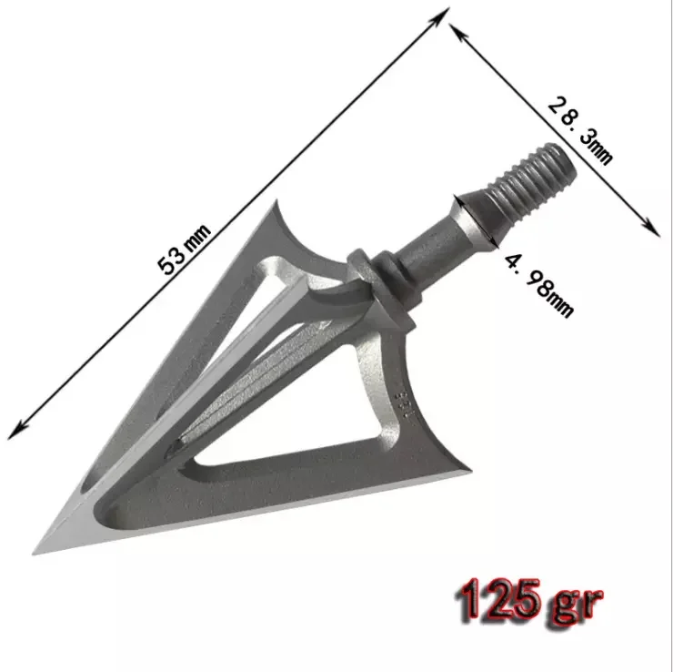 Hunting Broadheads 100/125 Grain Stainless Steel 3-Blade Integral Forming Tips 3pc,6pc