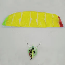 Pilot elektryczny paralotnia 81CM Mini spadochron kryty akrobacja Paramotor pojedynczy zestaw paralotniarstwo serwo 3D drukowane