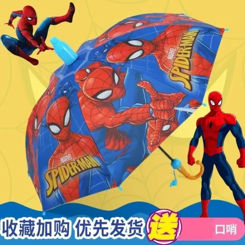 Spiderman Captain America Rain or Shine Children's Sunshade and Sunscreen Elementary School Cartoon Automatic Umbrella