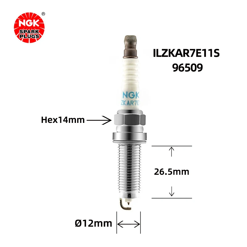 NGK Iridium Platinum Spark plug ILZKAR7E11S 96509 is suitable for Honda CR-V hybrid（4PCS)