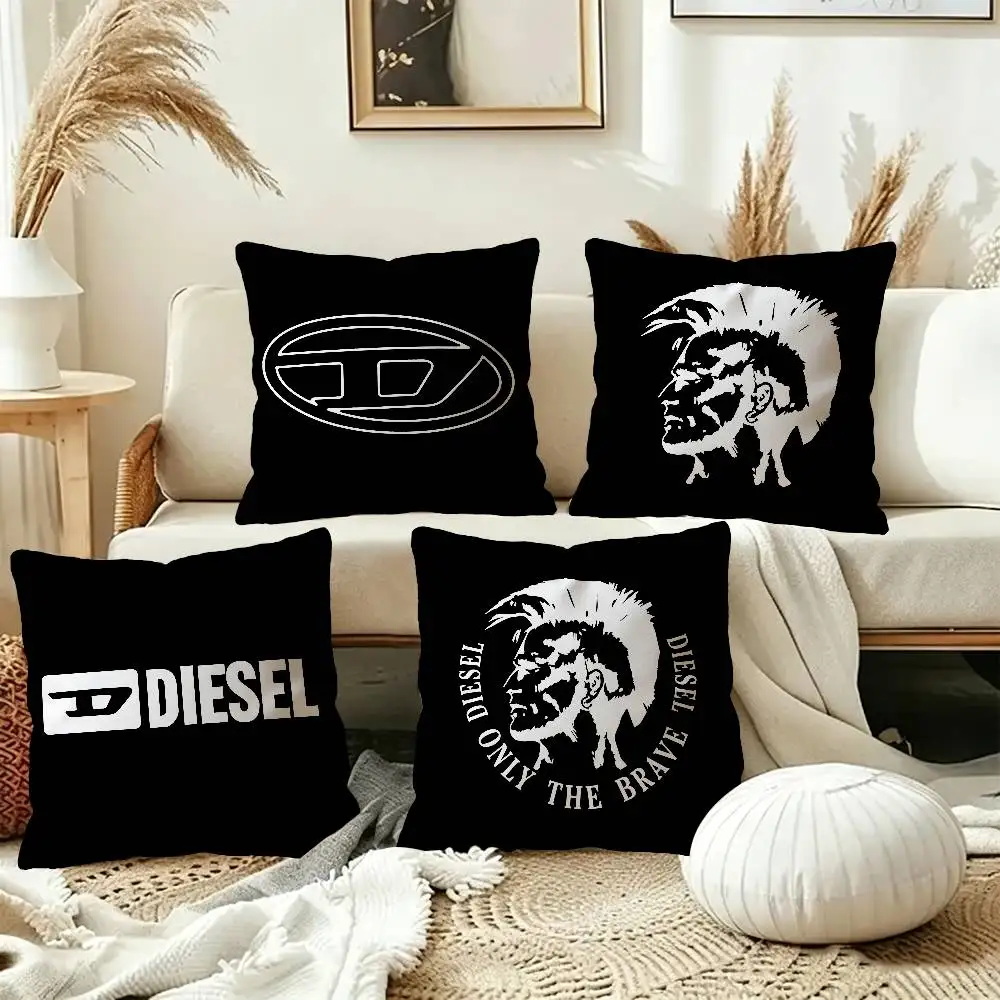 D-DIESEL Logo Pillowcases Home Bedding Decorative Pillow Cover Wedding Super Soft Pillow Case